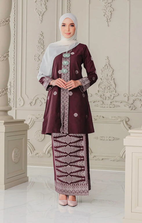 Laylo kebaya | Maroon Silver